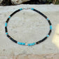 Blue Tiger’s Eye Turquoise Anklet • Sterling Silver Hawk’s Eye Ankle Bracelet