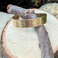 Hammered Brass Cuff • Hand‑Forged • Rustic Golden Bracelet