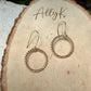 14k Gold Filled Circle Hoop Dangle Earrings • Sterling Silver Hoops