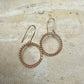 14k Gold Filled Circle Hoop Dangle Earrings • Sterling Silver Hoops
