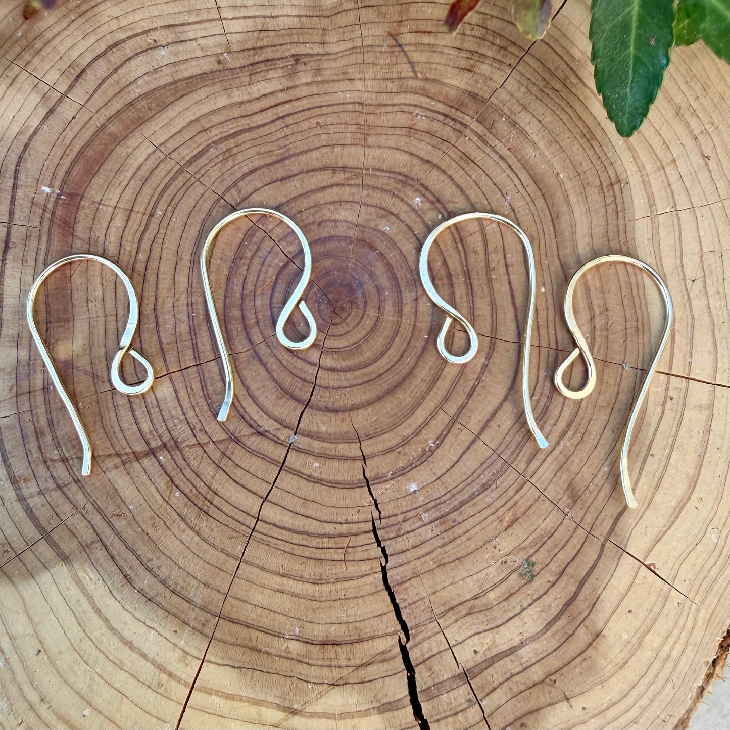 20g 14k Gold‑Filled French Hook Ear Wires • 3/4 or 1 Inch • Hand‑Forged