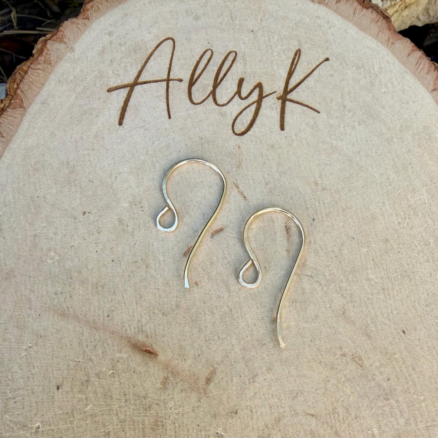 20g 14k Gold‑Filled French Hook Ear Wires • 3/4 or 1 Inch • Hand‑Forged