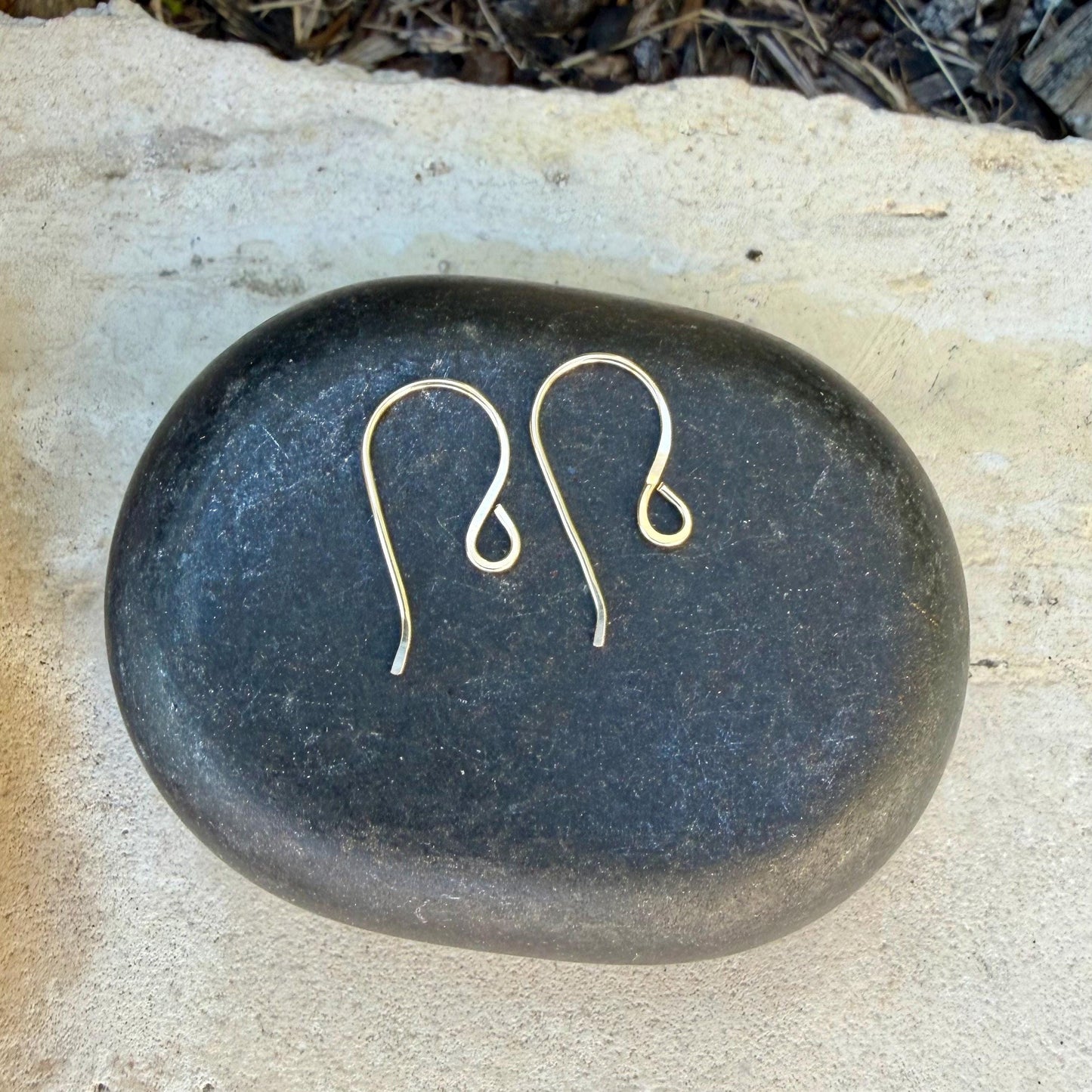 20g 14k Gold‑Filled French Hook Ear Wires • 3/4 or 1 Inch • Hand‑Forged