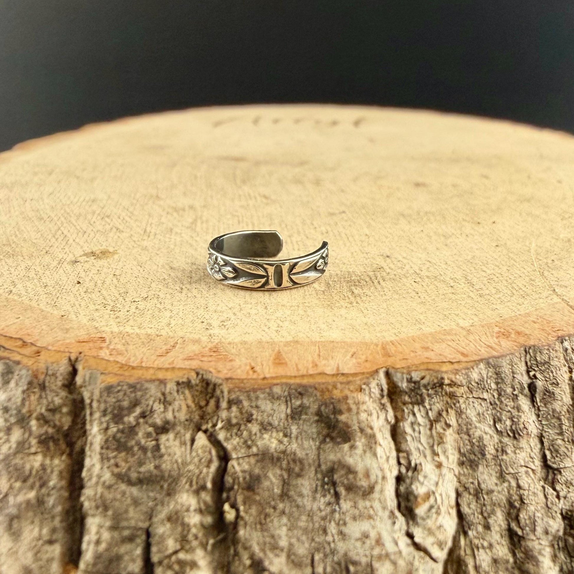 Floral Butterfly Sterling Silver Ear Cuff • Faux Conch • No Piercing • Minimalist Unisex Jewelry