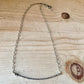 Sterling Silver Bar Necklace • Hand‑Forged Twisted Bar • Rustic Chain