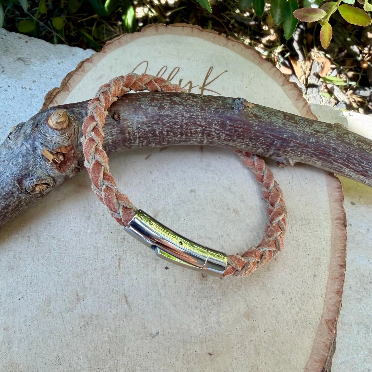 5mm Braided Suede Leather Bracelet • Bayonet Clasp • Multiple Colors