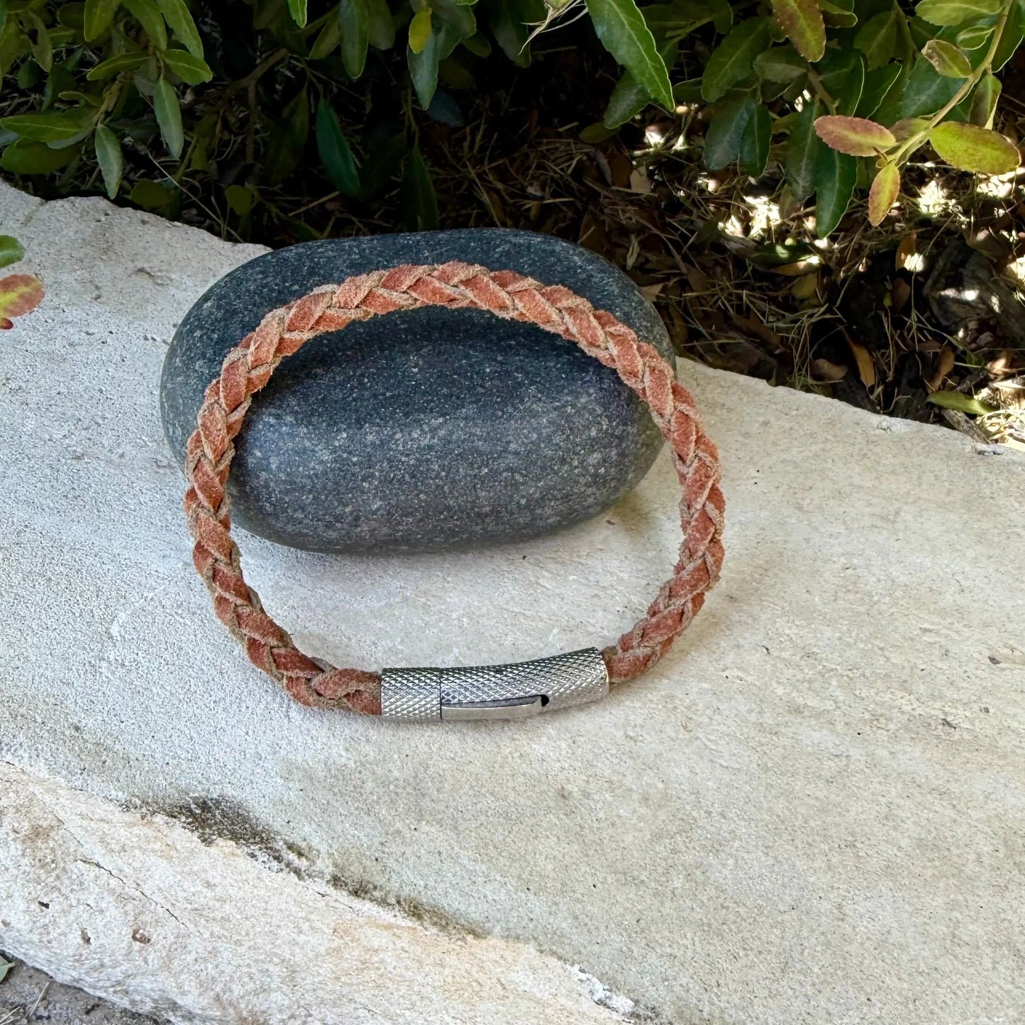 5mm Braided Suede Leather Bracelet • Bayonet Clasp • Multiple Colors
