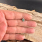 African Green Dragon Heart • 6mm Tiny Stone Charm • Sterling Wrapped