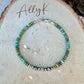 Green Turquoise & Desert Pearl Anklet • Dainty Southwestern Boho Jewelry