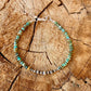 Green Turquoise & Desert Pearl Anklet • Dainty Southwestern Boho Jewelry