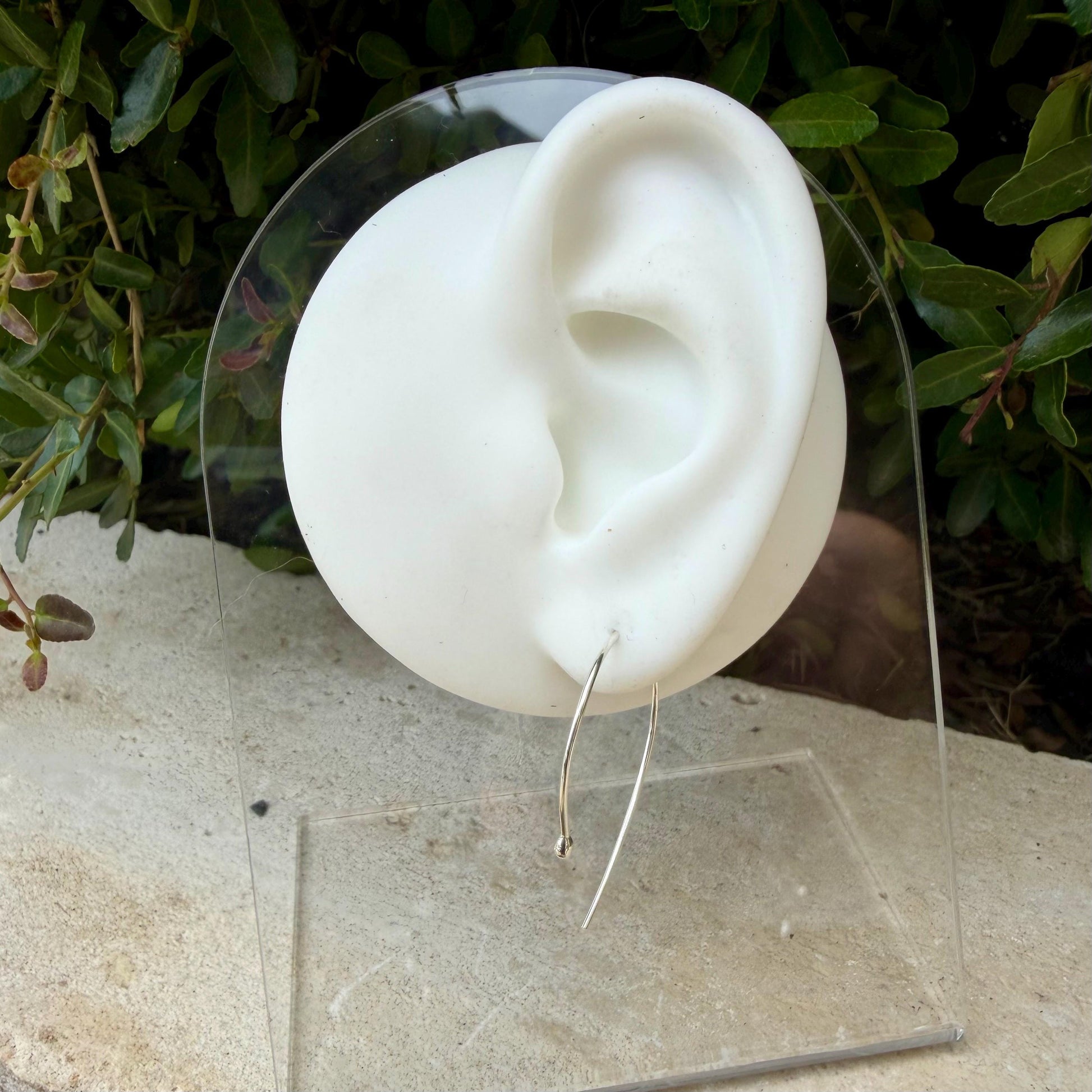 Open Loop Dangle Ear Wires • Argentium Silver • 20g • 1.25" Drop