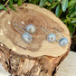 Sterling Concho Drop Earrings • Oval or Round Scalloped • Argentium Ear Wires • 18g 20g