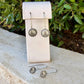 Sterling Concho Drop Earrings • Oval or Round Scalloped • Argentium Ear Wires • 18g 20g