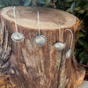 Sterling Concho Drop Earrings • Oval or Round Scalloped • Argentium Ear Wires • 18g 20g