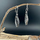 Rustic Silver Hoop Earrings • Argentium Braided Wire • 2 Inch Drop