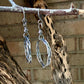 Rustic Silver Hoop Earrings • Argentium Braided Wire • 2 Inch Drop