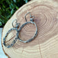 Rustic Silver Hoop Earrings • Argentium Braided Wire • 2 Inch Drop