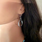 Rustic Silver Hoop Earrings • Argentium Braided Wire • 2 Inch Drop