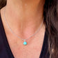 Turquoise Sterling Silver Pendant Necklace • Minimalist Southwestern Style