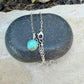 Turquoise Sterling Silver Pendant Necklace • Minimalist Southwestern Style