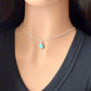 Turquoise Sterling Silver Pendant Necklace • Minimalist Southwestern Style
