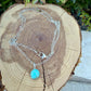 Turquoise Sterling Silver Pendant Necklace • Minimalist Southwestern Style