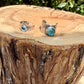 Swiss Blue Topaz Ear Cuff • Hammered Sterling Silver • No Piercing • 4mm or 7mm
