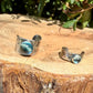 Swiss Blue Topaz Ear Cuff • Hammered Sterling Silver • No Piercing • 4mm or 7mm