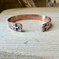Copper Reverse Cuff with Sterling Cross Ends • Hammered Copper Bracelet • Western Faith Jewelry