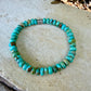 Kingman Turquoise Stretch Bracelet • Blue‑Green Brown Southwest Jewelry
