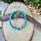 Kingman Turquoise Stretch Bracelet • Blue‑Green Brown Southwest Jewelry