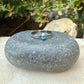 Turquoise Sterling Silver Dainty Band Ring • Number 8 Turquoise • Butterfly Floral Pattern