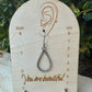Sterling Silver Teardrop Drop Earrings – Rustic Twisted Wire Pattern