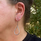 Sterling Silver Teardrop Drop Earrings – Rustic Twisted Wire Pattern