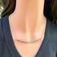 Sterling Silver Bar Necklace • Hand‑Forged Twisted Bar • Rustic Chain