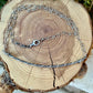 Sterling Silver Bar Necklace • Hand‑Forged Twisted Bar • Rustic Chain