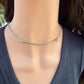 Sterling Silver Bar Necklace • Hand‑Forged Twisted Bar • Rustic Chain
