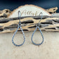Sterling Silver Teardrop Drop Earrings – Rustic Twisted Wire Pattern