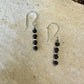 Sterling Silver Desert Pearl Earrings • Black Onyx & Hematite • 1.5" Dangles