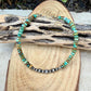 Green Turquoise & Desert Pearl Anklet • Dainty Southwestern Boho Jewelry