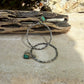 Turquoise Post Hoop Earrings • Sterling Silver • Kingman Blue or Green Square Turquoise