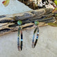 Turquoise Sterling Silver Butterfly‑Floral Hoop Earrings • 6mm Kingman Turquoise • Custom Colors