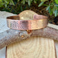 Leaves Embossed Copper Cuff • Rustic Raw Copper Bracelet • Hand‑Forged Southwestern Jewelry