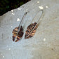 Copper & Silver Leaf Earrings • Mixed Metal Dangle Earrings