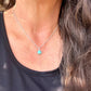 Turquoise Sterling Silver Pendant Necklace • Minimalist Southwestern Style