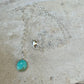 Turquoise Sterling Silver Pendant Necklace • Minimalist Southwestern Style