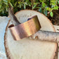 Retro Floral Embossed Copper Cuff • Rustic Raw Copper Bracelet • Hand‑Forged Southwestern Jewelry