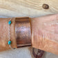Retro Floral Embossed Copper Cuff • Rustic Raw Copper Bracelet • Hand‑Forged Southwestern Jewelry