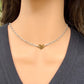 Mixed‑Metal Heart Necklace • 14kt Gold‑Filled Heart • Sterling Mariner Chain • Dainty Minimalist Choker
