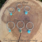 Sterling Silver Sleeper Hoop Earrings • Minimalist Hoops with Optional Kingman Turquoise Dangle